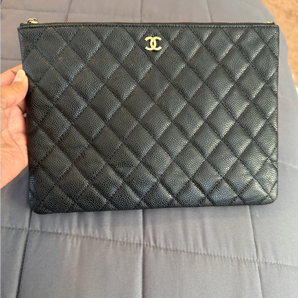 Black Quilted Clutch
